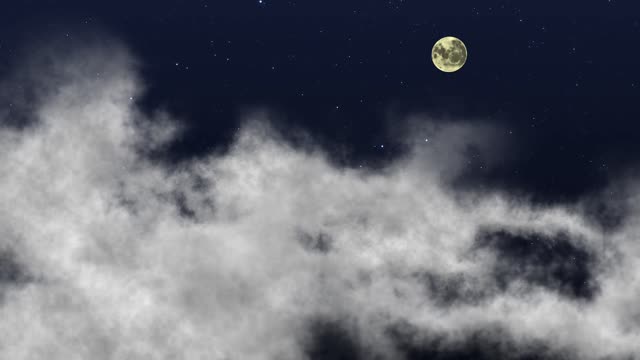  sky full moon space night astronomy nature  clouds video