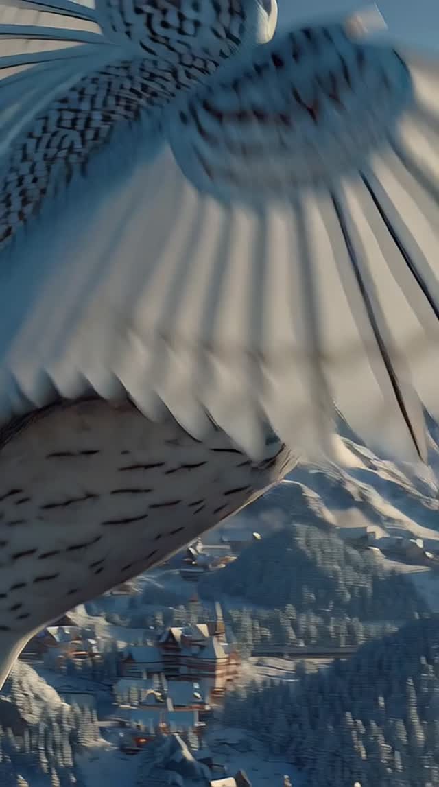 Bird On Top Mountain nature animal outdoors blue snow video