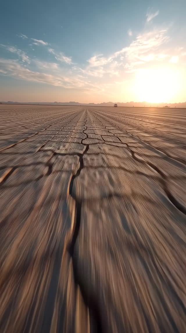 Front Camera On A Car Moves Super Fast Forward No Other O Desert nature sunset landscape outdoors sand sun video