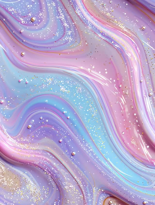 A Beautiful Pastel Colored Liquid With Pearls Animated Background abstract backgrounds backdrop pattern multi colored paint