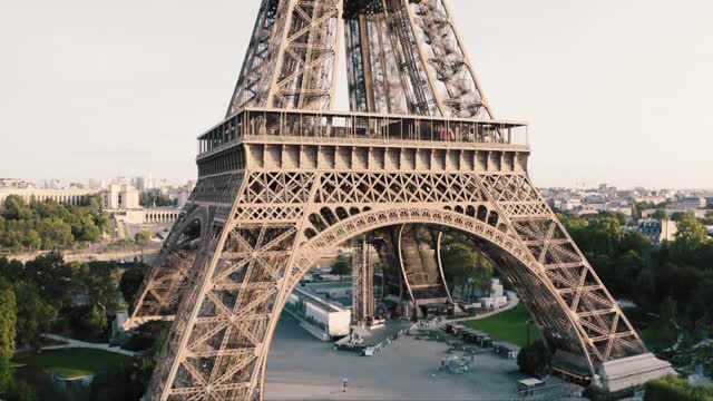 architecture travel destinations  Paris Eiffel Tower  Drone famous place cityscape