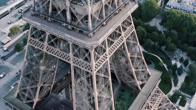  Drone aerial view Eiffel Tower high angle view  Paris cityscape famous place