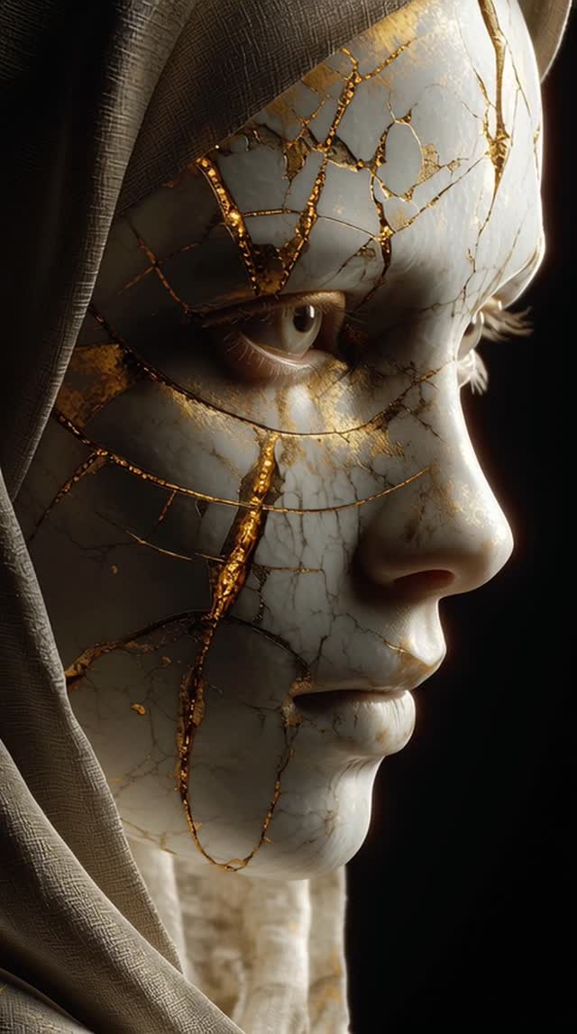 Women Marble Face human face close-up one person religion men women video