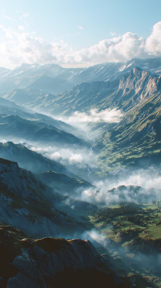 A Breathtaking View From The Top Of The Swiss Alps mountain nature landscape outdoors mountain peak mountain range video